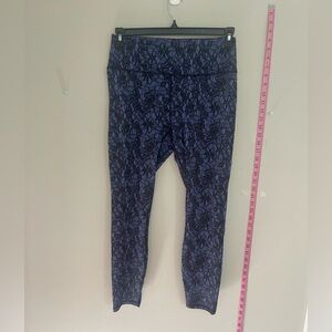 Fabletics Blue and Black Patterned Leggings